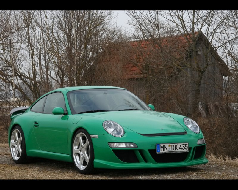 Porsche 911 gt2 997 зеленая