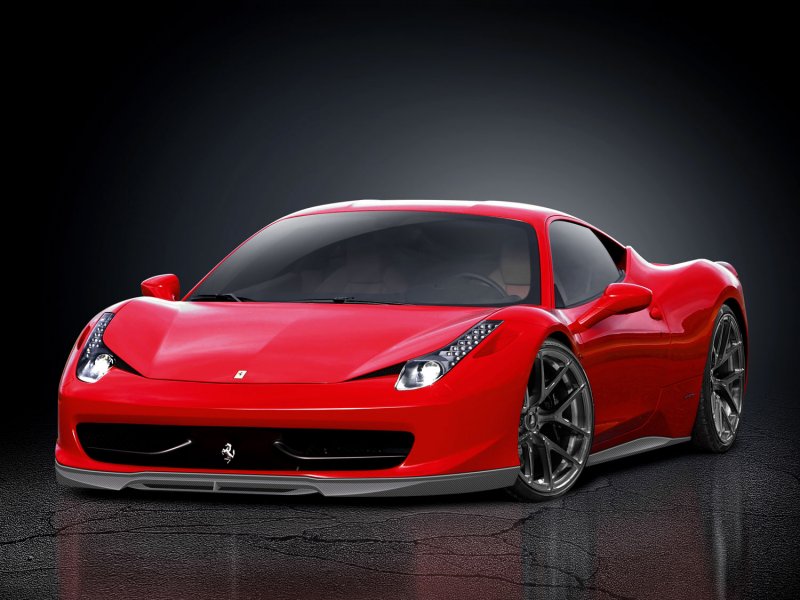 Черный фон авто Феррари 458