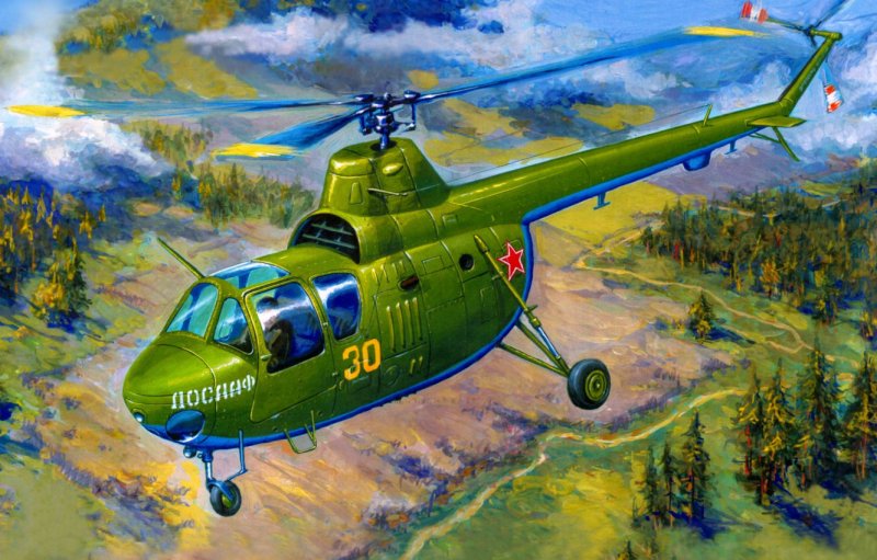 Советский вертолет ми-1м Amodel