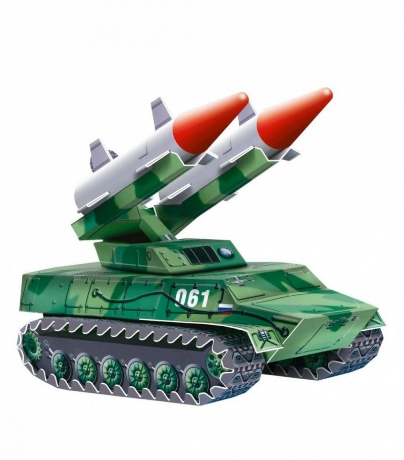 Умная бумага 3d пазл танк