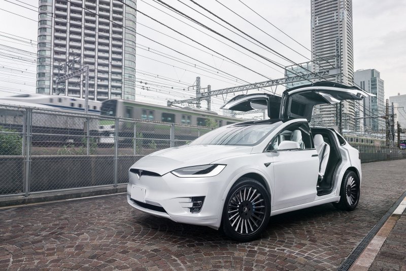 Tesla model x White