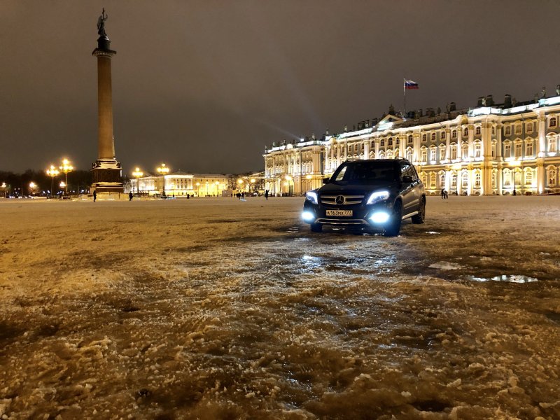 Мерседес ночью Питер