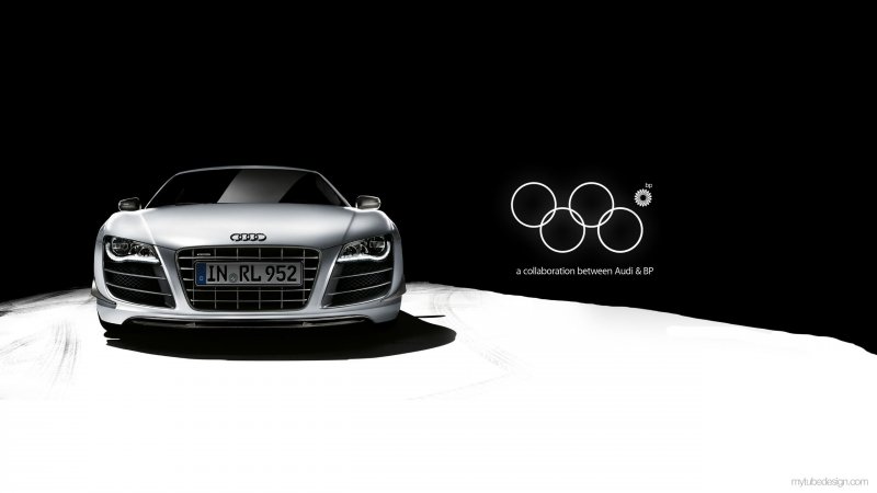 Audi на черном фоне