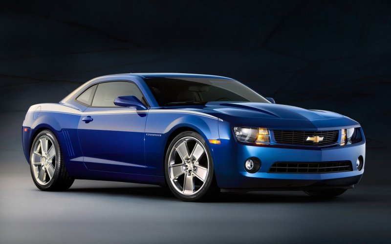 Chevrolet, синяя Chevrolet Camaro
