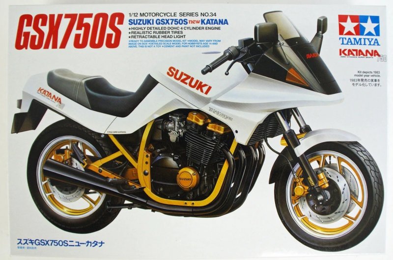 Tamiyaмотоцикл Suzuki gsx750s New Katana (1:12)