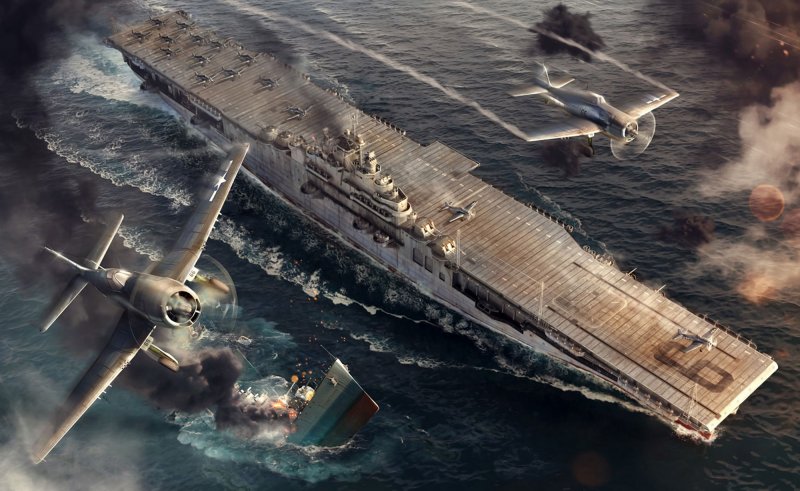 World of Warships авианосцы