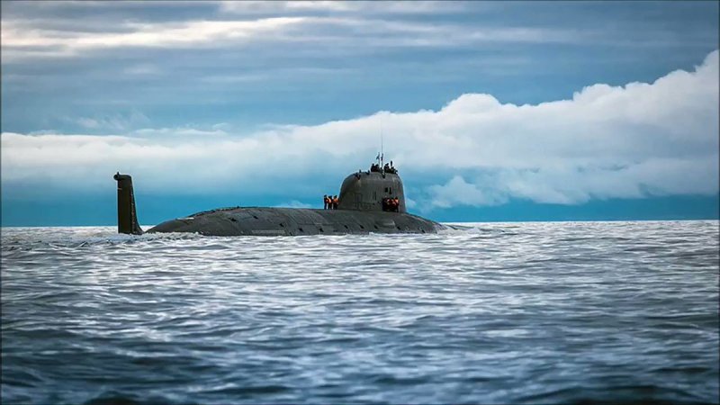 Подводная лодка в Баренцевом море