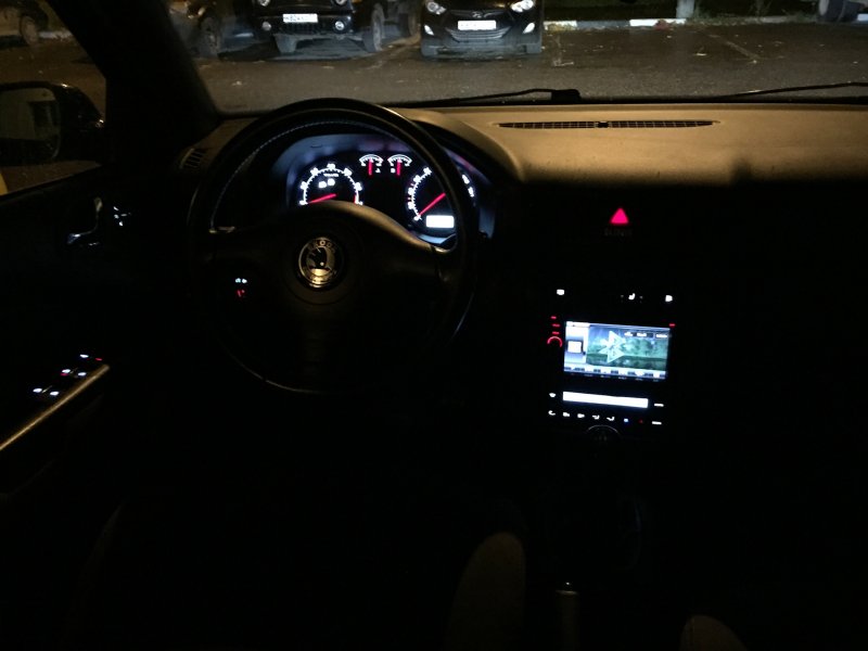 Подсветка салона Skoda Octavia a7