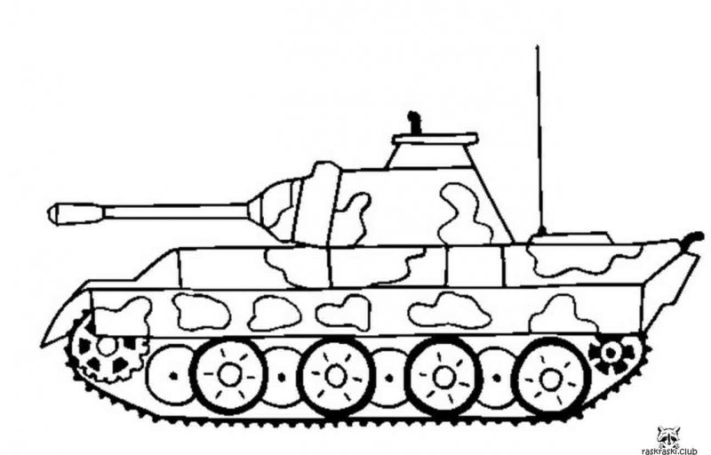 Раскраска танк т34 Военная техника