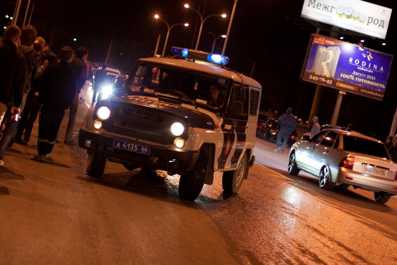 УАЗ Патриот полиция ночью
