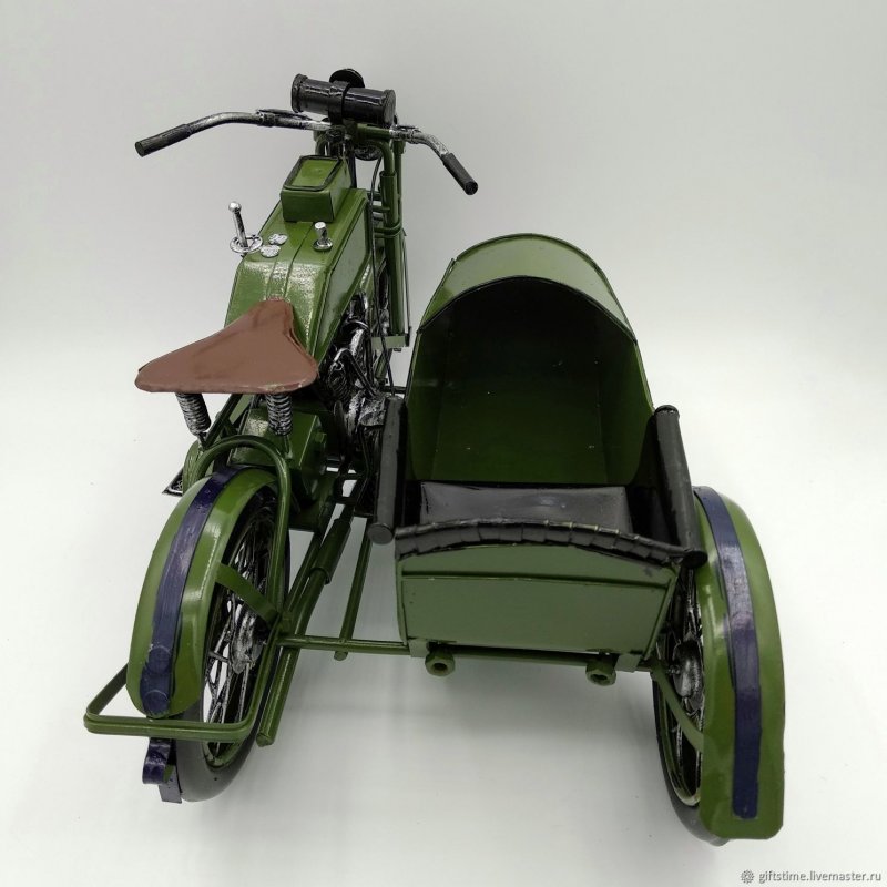 Модель мотоцикла с коляской м558