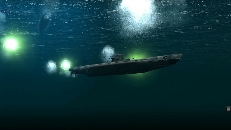 Американская подлодка под водой