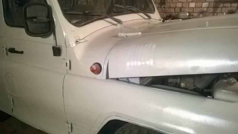 УАЗ 31512 белая ночь после покраски