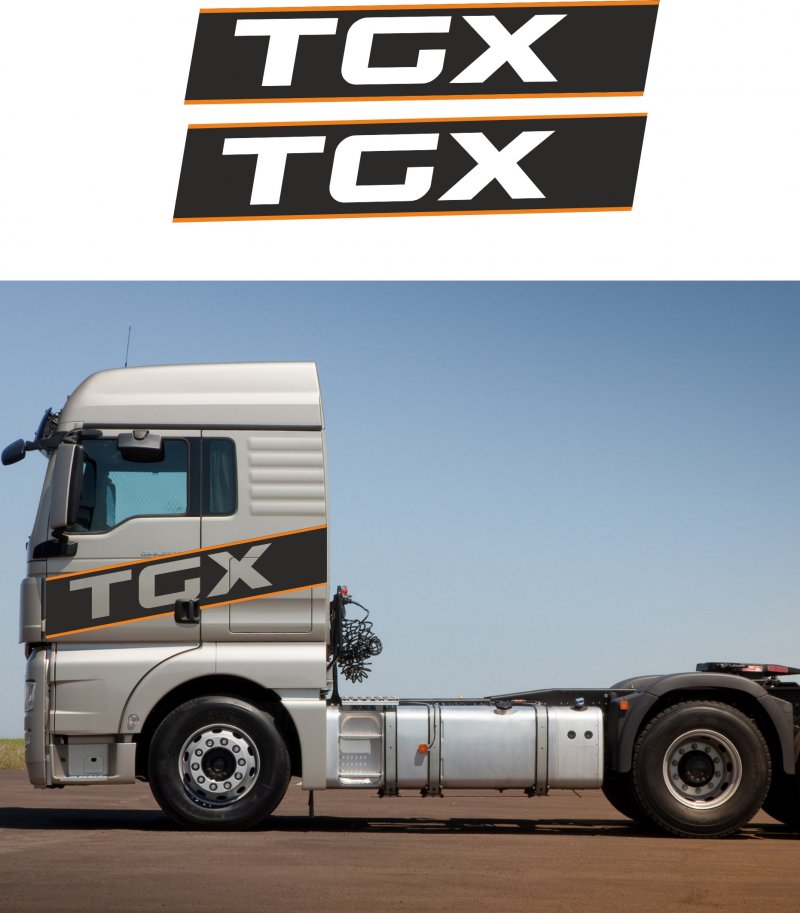 Наклейка на кабину ман TGX