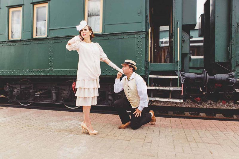 Фотосессия в ретро стиле на вокзале