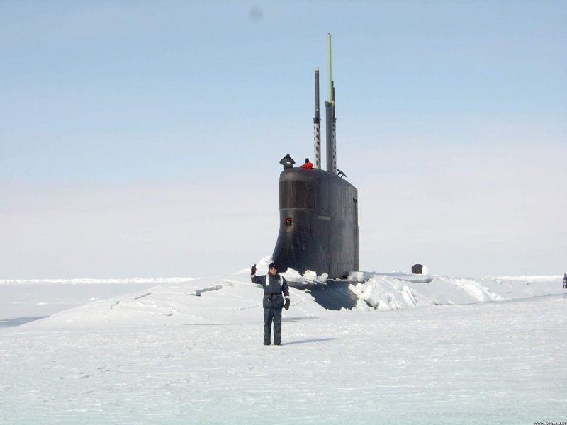 Подводная лодка 667бдрм во льдах