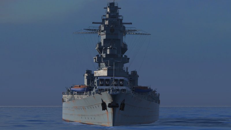Линкор Дюнкерк после взрыва