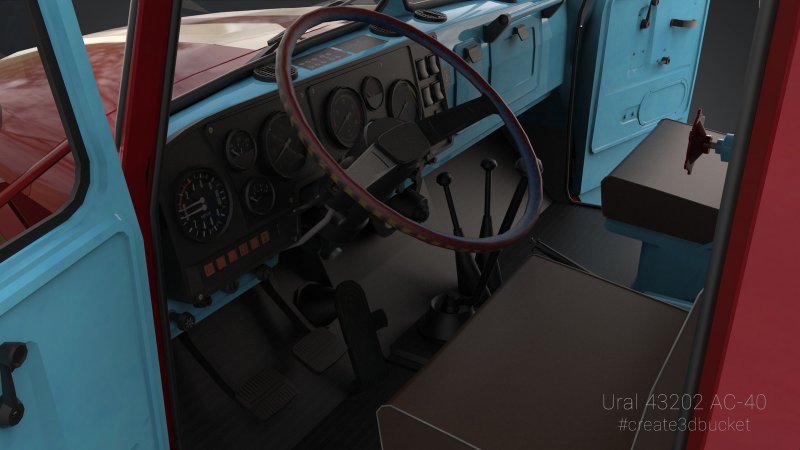 Урал 4320 салон кабины