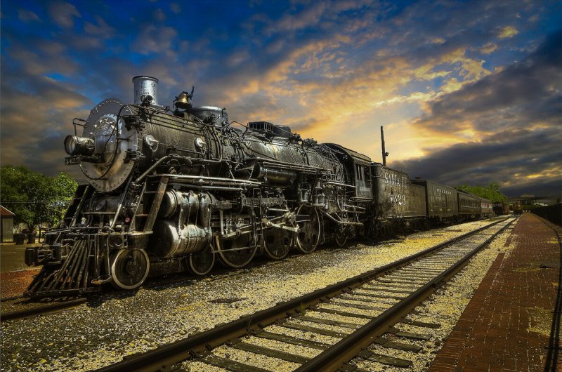 Steampunk паровозы