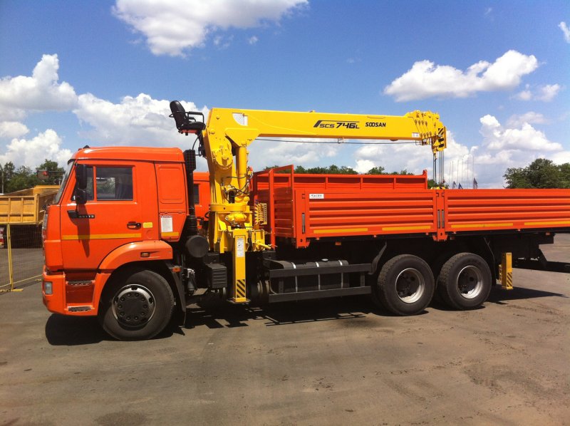КАМАЗ 65115 С КМУ Soosan SCS 736l II