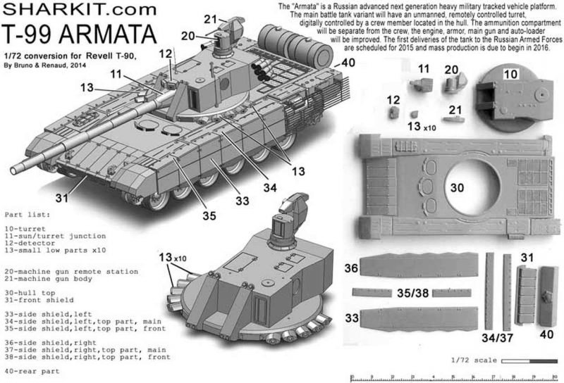 Схема танка Армата т-14