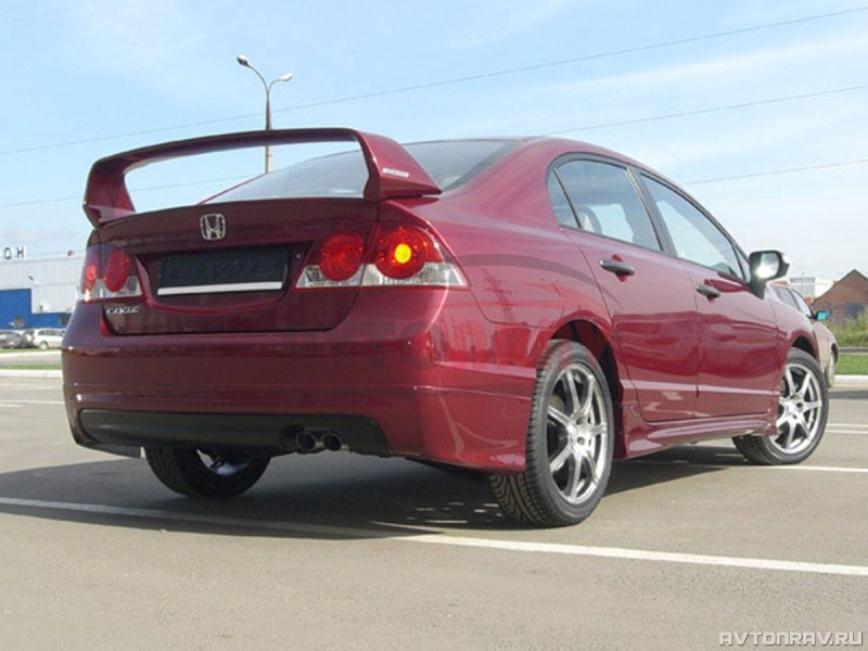 Юбка переднего бампера Mugen Honda Civic 4d