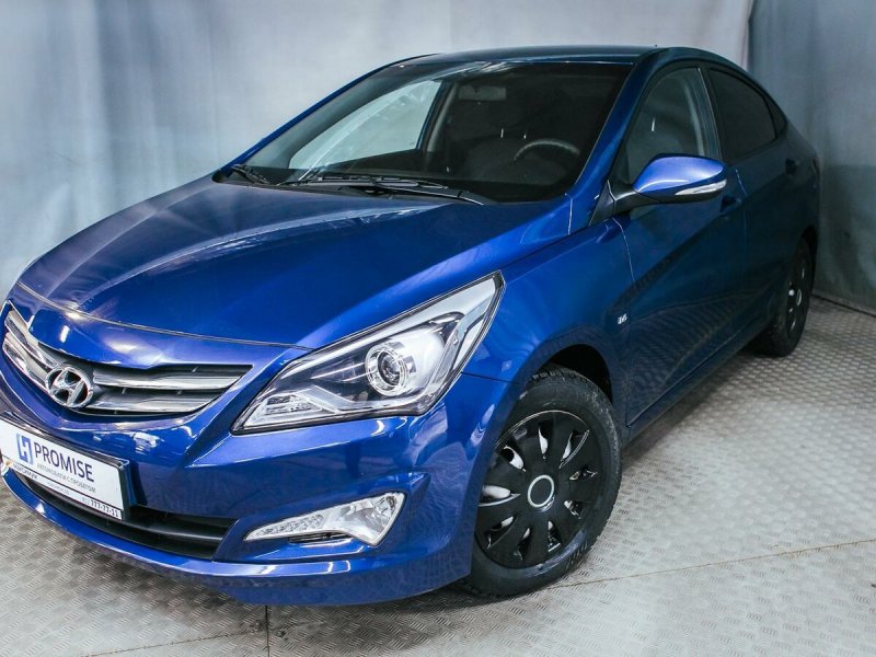 Hyundai Solaris, 2015 голубой