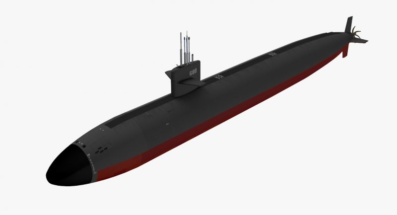 Подводная лодка Тайфун 3d модель