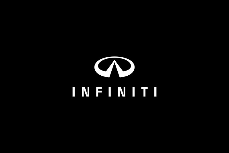 Значок Инфинити на черном фоне