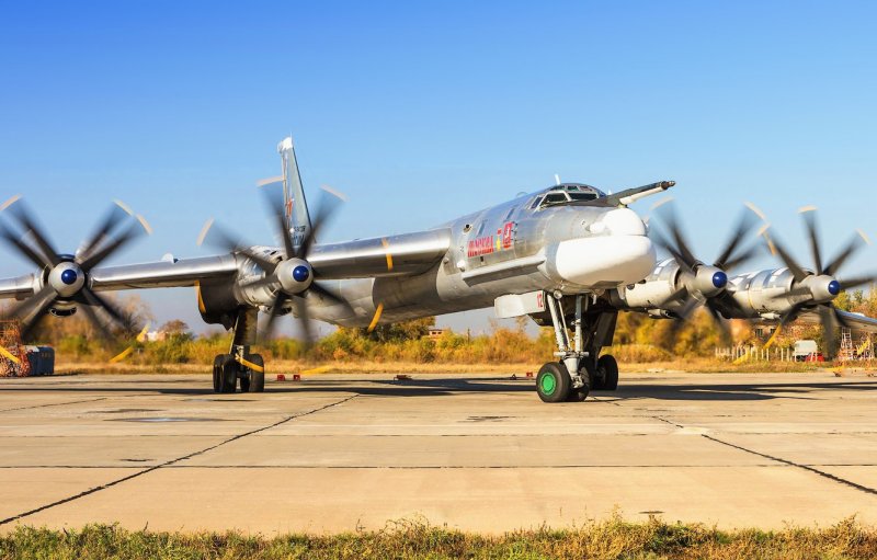 Стратегический турбовинтовой бомбардировщик ту-95мс