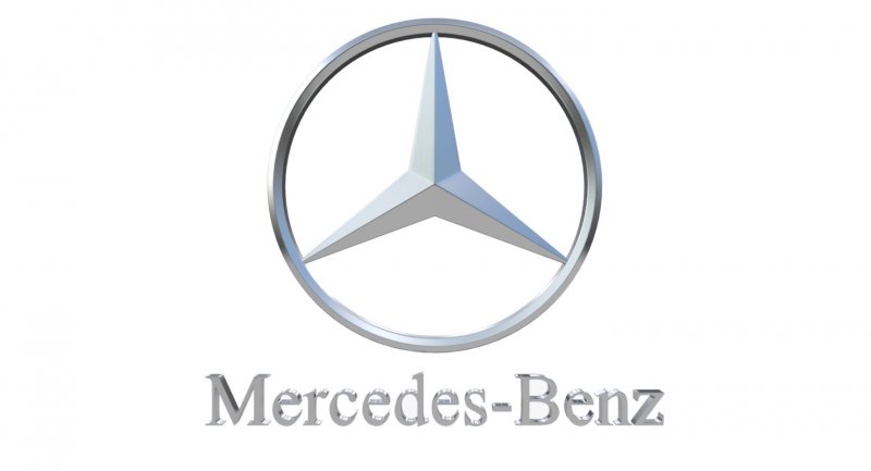 Mercedes логотип на белом фоне