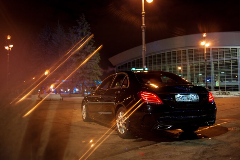 Мерседес drive2 ночью