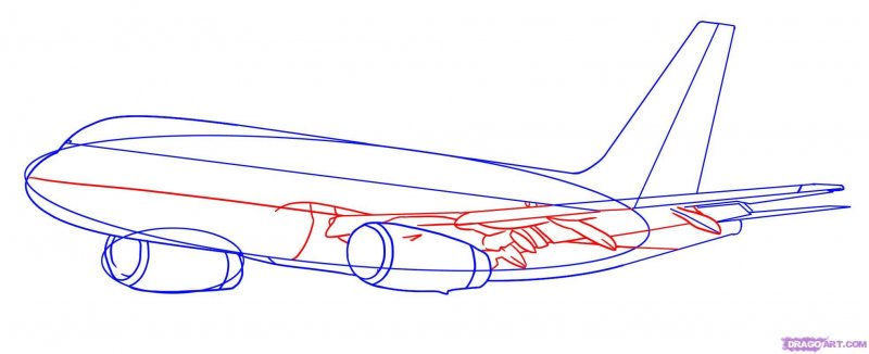 Как нарисовать самолет Боинг 737