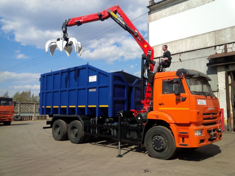 КАМАЗ 65115 металловоз с манипулятором