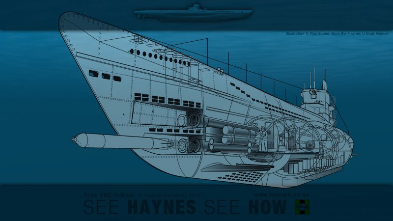 Подводная лодка u96 в разрезе