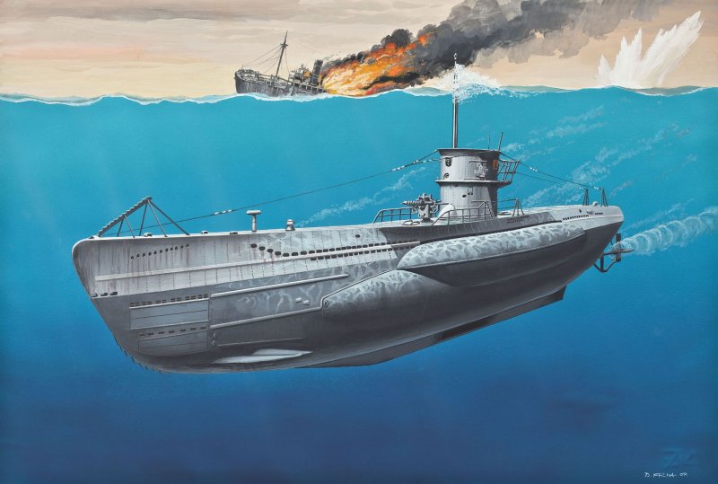 05093 Revell 1/350 German Submarine Type VII C