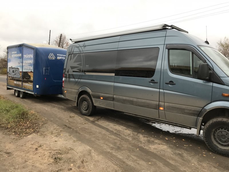 Мерседес Спринтер с прицепом