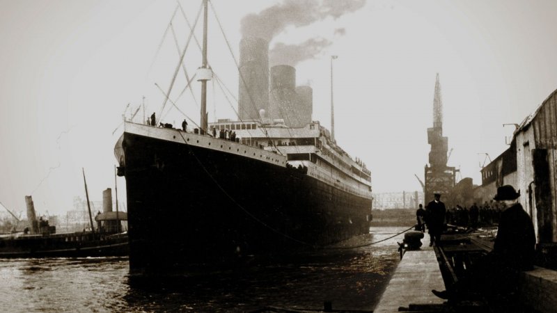 Реальные кадры Титаника 1912