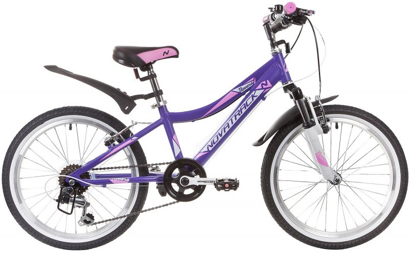 Велосипед Novatrack 20", Novara, розовый, алюм., 6-скор, ty21/ts38/SG-6si, v-Brake