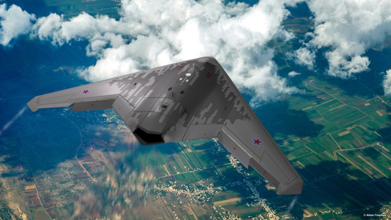 Российский ударный беспилотник с-70 охотник