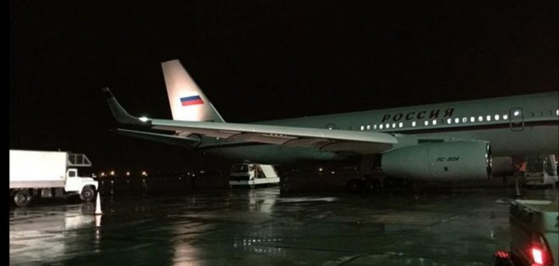 Приземление самолета в Ереване