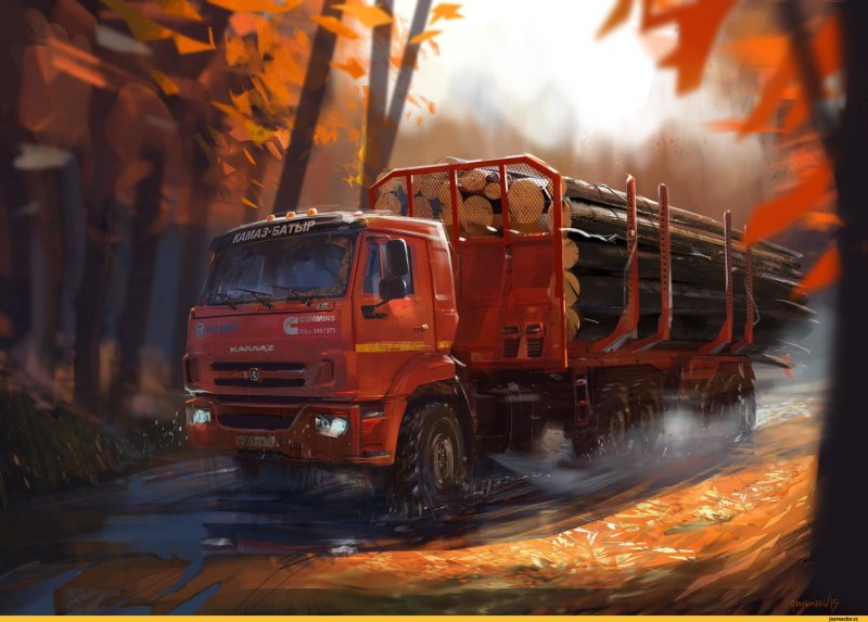 Грузовик живопись
