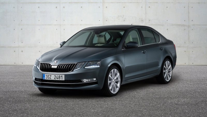 Skoda Octavia a7 синяя