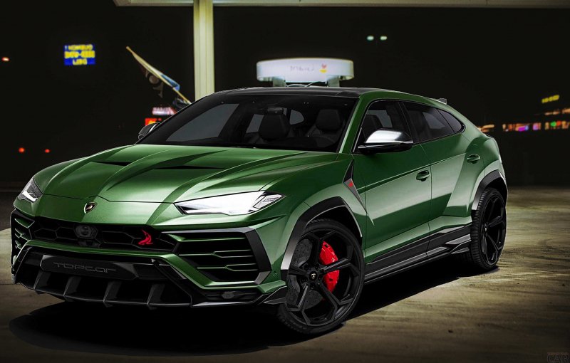 Lamborghini Urus зеленый