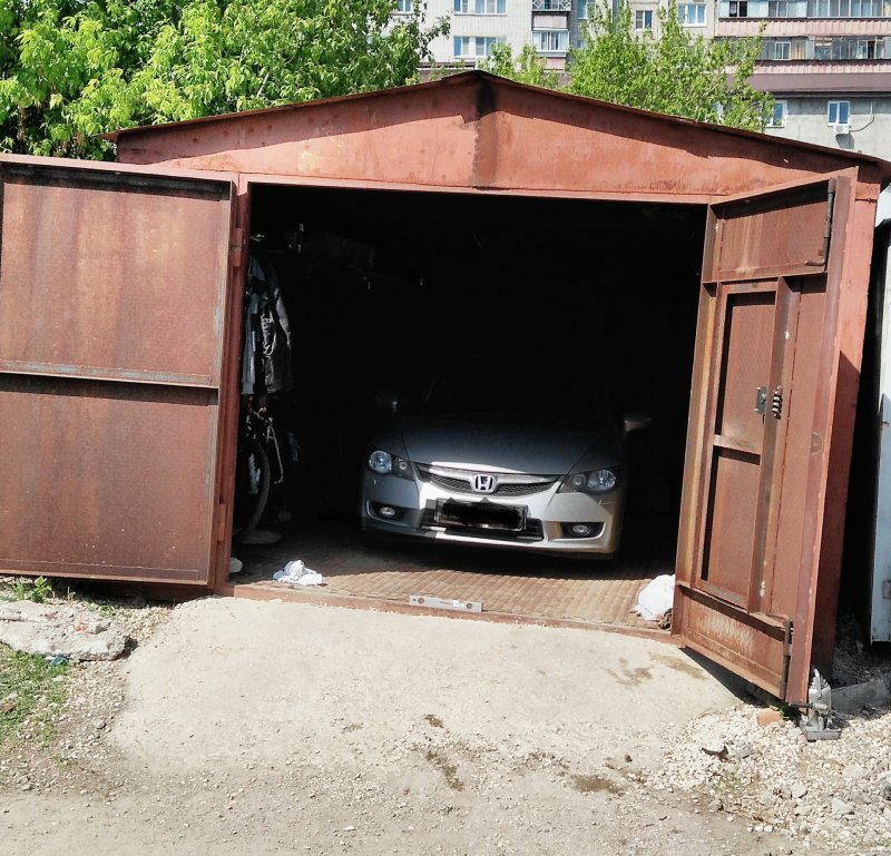 Гараж металлический открытый