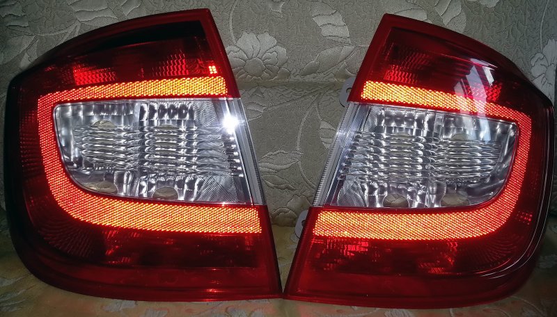 Задние светодиодные фонари Skoda Rapid