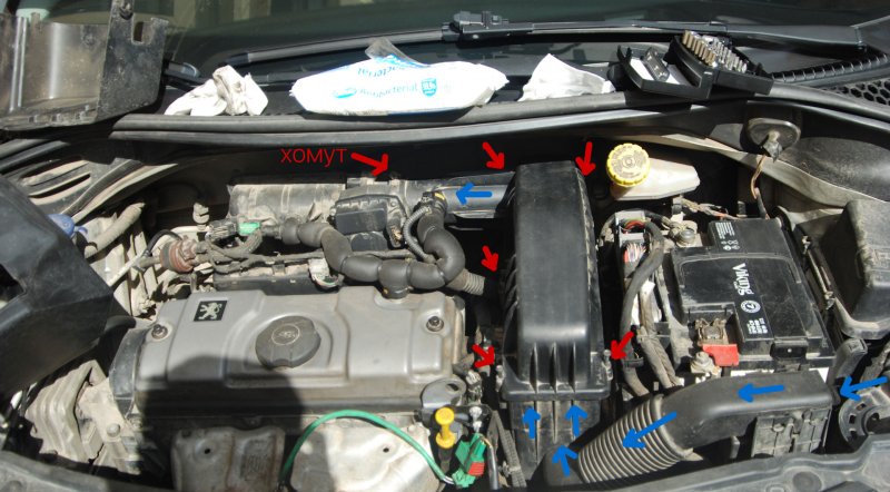 Peugeot 207 1.4 под капотом