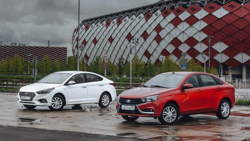 Lada Vesta и Hyundai Solaris