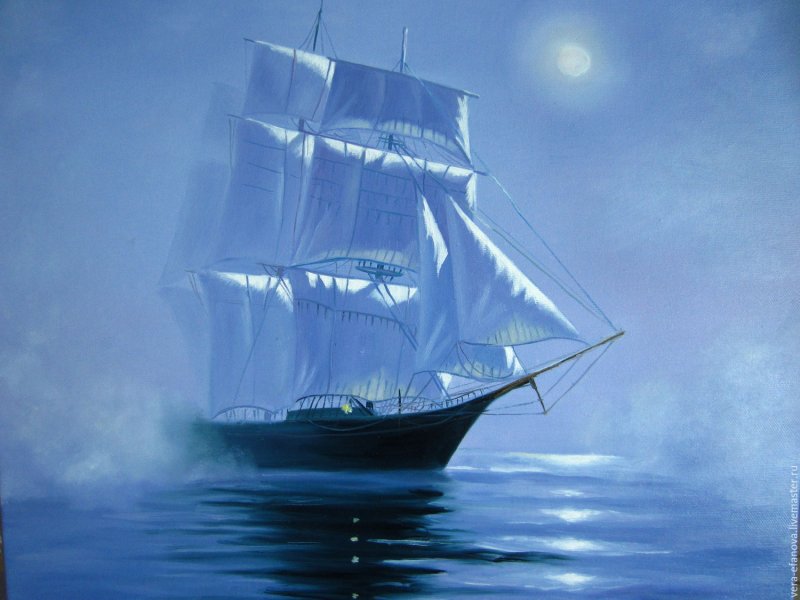 Корабль в море