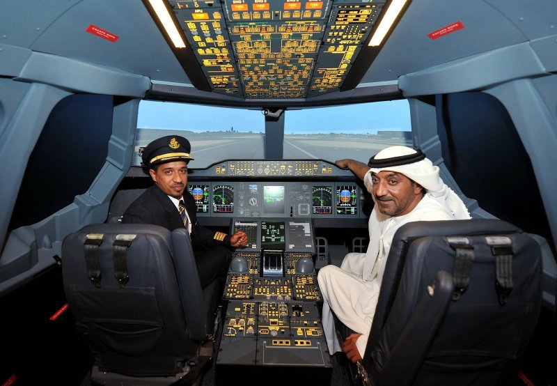 A380 Emirates кабина